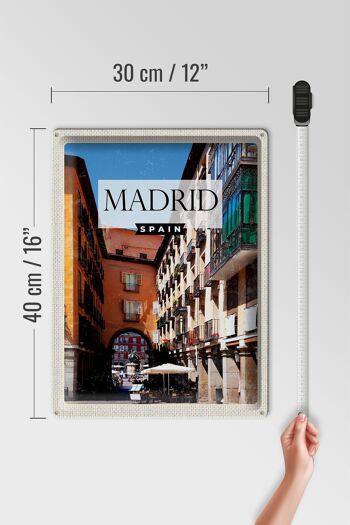 Signe en étain voyage 30x40cm, Madrid, espagne, Architecture médiévale 4