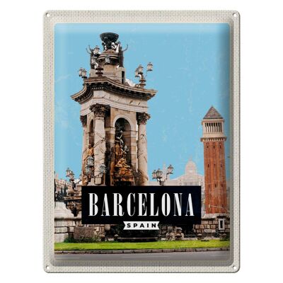 Blechschild Reise 30x40cm Barcelona Spanien Architektur Bild