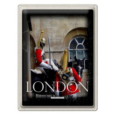 Blechschild Reise 30x40cm London England Soldat Pferd