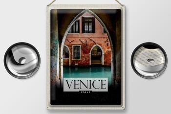 Panneau en étain voyage 30x40cm, Venise, Italie, Panorama du fleuve 2