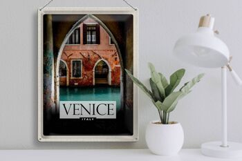 Panneau en étain voyage 30x40cm, Venise, Italie, Panorama du fleuve 3