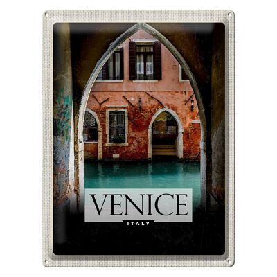 Blechschild Reise 30x40cm Venice Italien Fluss Panorama