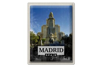 Panneau en étain voyage 30x40cm, Madrid, espagne, Panorama des chevaux 1