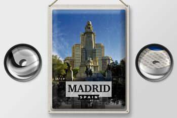 Panneau en étain voyage 30x40cm, Madrid, espagne, Panorama des chevaux 2