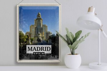 Panneau en étain voyage 30x40cm, Madrid, espagne, Panorama des chevaux 3