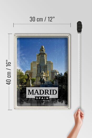 Panneau en étain voyage 30x40cm, Madrid, espagne, Panorama des chevaux 4