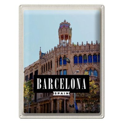 Cartel de Chapa Viajes 30x40cm Barcelona España Sargrada Travel