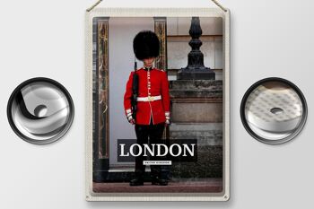 Panneau de voyage en étain, 30x40cm, garde de sécurité de Londres, palais de Buckingham 2