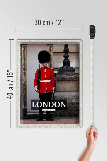 Panneau de voyage en étain, 30x40cm, garde de sécurité de Londres, palais de Buckingham 4