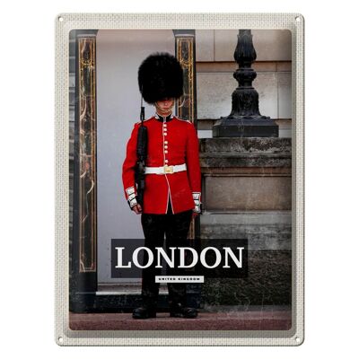 Targa in metallo da viaggio 30x40 cm Guardia di sicurezza di Londra Buckingham Palace
