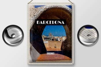 Panneau de voyage en étain, 30x40cm, Barcelone, espagne, ville, Destination de voyage 2