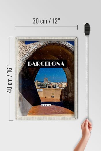Panneau de voyage en étain, 30x40cm, Barcelone, espagne, ville, Destination de voyage 4