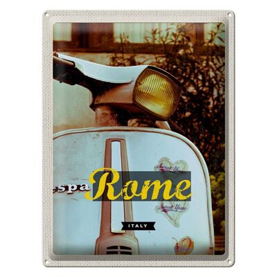 Metal sign travel 30x40cm Rome Italy travel scooter