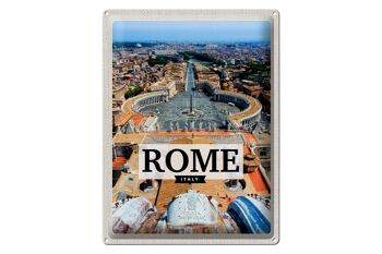 Signe en étain voyage 30x40cm Rome Italie place Saint-Pierre Vatican 1
