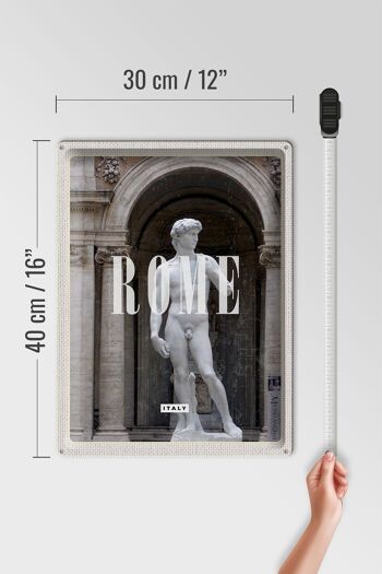 Signe en étain voyage 30x40cm, statue de Rome italie, Destination de voyage de vacances 4