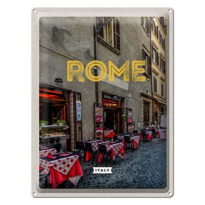 Cartel de chapa de viaje, 30x40cm, Roma, Italia, restaurante, edificio