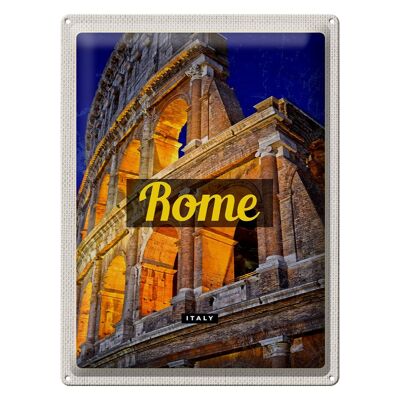 Tin sign travel 30x40cm Rome Italy Colosseum antique