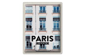 Panneau en étain voyage 30x40cm, Paris France Architecture ville 1