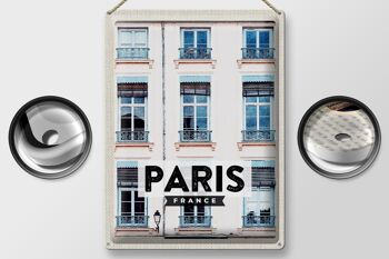 Panneau en étain voyage 30x40cm, Paris France Architecture ville 2