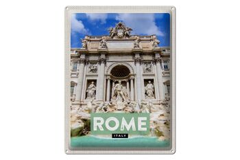 Signe en étain de voyage, 30x40cm, Rome, italie, fontaine de Trevi 1