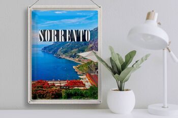 Panneau de voyage en étain, 30x40cm, Sorrente, italie, vue sur la mer 3