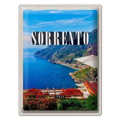 Cartel de chapa Viaje 30x40cm Sorrento Italia Viaje con vistas al mar