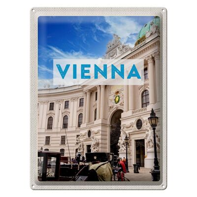Targa in metallo da viaggio 30x40 cm Vienna Austria Architettura da viaggio