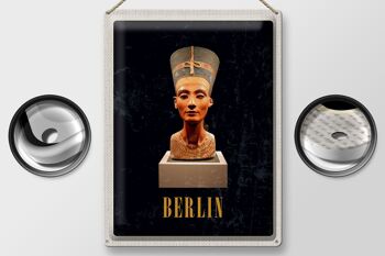 Plaque en tôle voyage 30x40cm Berlin DE Museum Buste Néfertiti 2