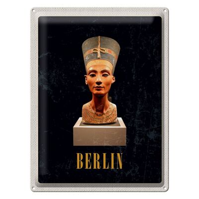 Plaque en tôle voyage 30x40cm Berlin DE Museum Buste Néfertiti