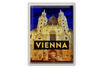 Plaque en tôle voyage 30x40cm Vienne Autriche Cathédrale Saint-Étienne 1