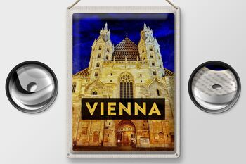 Plaque en tôle voyage 30x40cm Vienne Autriche Cathédrale Saint-Étienne 2