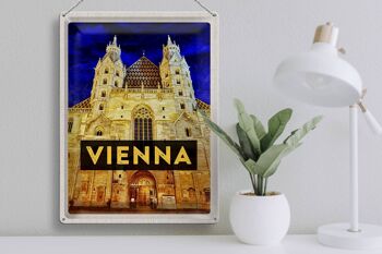 Plaque en tôle voyage 30x40cm Vienne Autriche Cathédrale Saint-Étienne 3