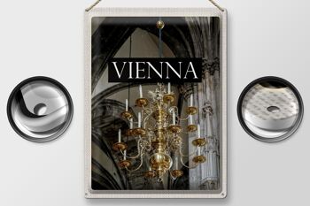 Panneau en étain voyage 30x40cm, lustre Vienne Autriche 2