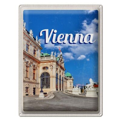 Targa in metallo da viaggio 30x40 cm Vienna Austria Scultura Castello
