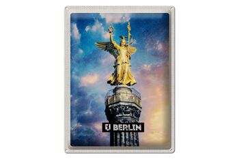 Panneau en étain voyage 30x40cm Berlin DE Alexanderplatz Colonne de la Victoire 1