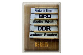 Panneau en tôle voyage 30x40cm Berlin DE BRD DDR West photo 1