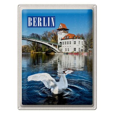 Cartel de chapa Travel 30x40cm Berlín Alemania Río Spree