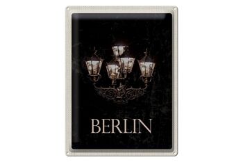 Plaque en tôle Voyage 30x40cm Berlin Allemagne noir blanc 1