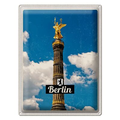 Targa in metallo da viaggio 30x40 cm Berlino DE Destinazione di viaggio Colonna della Vittoria