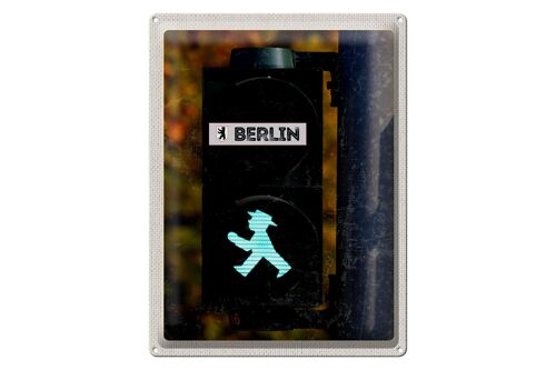 Blechschild Reise 30x40cm Berlin Deutschland Ampel Reise