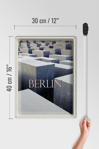 Panneau en étain voyage 30x40cm, mémorial de guerre de Berlin DE 4