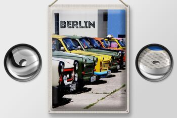 Plaque en tôle voyage 30x40cm Berlin Allemagne voiture vintage 2