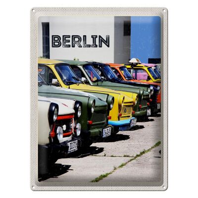 Plaque en tôle voyage 30x40cm Berlin Allemagne voiture vintage