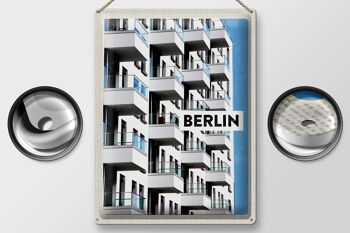 Plaque en tôle voyage 30x40cm Berlin Allemagne gratte-ciel 2