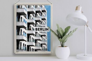 Plaque en tôle voyage 30x40cm Berlin Allemagne gratte-ciel 3