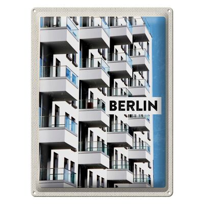 Plaque en tôle voyage 30x40cm Berlin Allemagne gratte-ciel