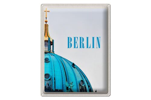 Blechschild Reise 30x40cm Berlin Deutschland Kirche