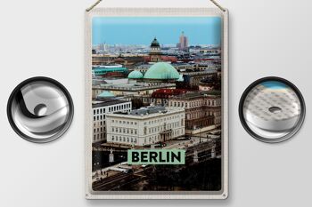 Plaque en étain voyage 30x40cm Berlin Allemagne vue Berlin 2