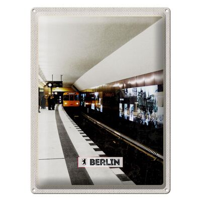 Blechschild Reise 30x40cm Berlin Deutschland U-Bahn