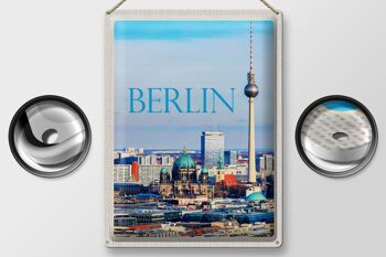 Panneau en étain voyage 30x40cm, Berlin, allemagne, vue sur la ville 2